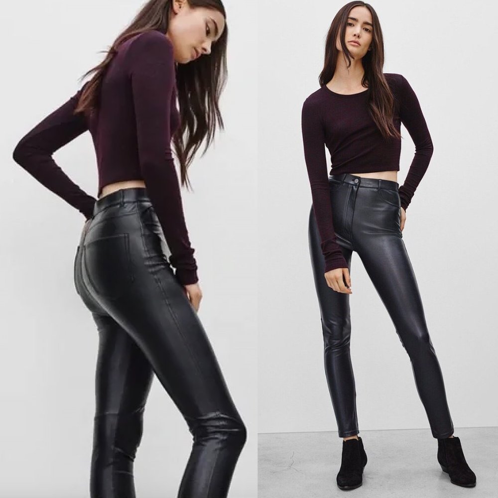 ARITZIA WILFRED FREE Adrienne Faux Vegan Leather Skinny Pant Size‎ 2